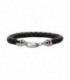 PULSERA PIEL NEG CADENA ACERO 2700510