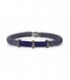 PULSERA PIEL AZUL/3 DON RU/HILO AZUL BH027-1