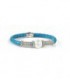 PULSERA CUERO TURQUESA/RH/P.BCA/H.PLATA PBRB69-14