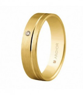 ALIANZA DE 5,0MM CONFORT CON DIAMANTE 5150316D