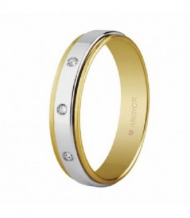 ALIUANZA BICOLOR DE 5MM Y 3 DIAMANTES 55523158