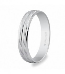 ALIANZA DE PLATA RODIADA DE 4MM CENEFA 5740340