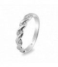 ANILLLO EFECTO TRENZADO CON 6 DIAMANTES 74B0020
