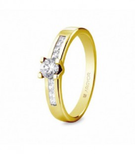 ANILLO 9 DIAMANTES TALLA BRILLANTE 0,46 74A0045