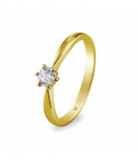 ANILLO SOLITARIO DE ORO 18K Y CIRCONITA 74A0016Z