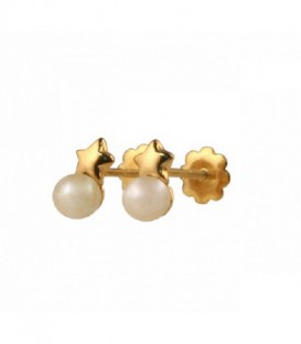 PENDIENTE ORO ESTRELLA PERLA 02-960514