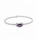 PULSERA DE ORO BLANCO ZAFIRO Y DIAMANTES 05-162318B2