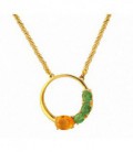 GARGANTILLA ORO ZAFIRO NARANJA ESMERALDA 03-163789A1