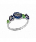 ANILLO ORO ZAFIRO VERDE Y AZUL 01-163794B