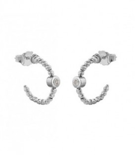 PENDIENTES DE ORO BLANCO Y DIAMANTES 02-173850B