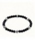 THOMAS SABO PULSERA, PLATA, OBSIDIANA A1097-023-11XL