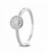 ANILLO 0, 19 CLTS COMPROMISO ORO BLANCO 74B0088