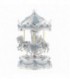 CARROUSEL MUSICAL CERAMICA PLATA AZUL B4189-02C
