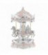 CARROUSEL MUSICAL CERAMICA ROSA PLATA B4189-02R