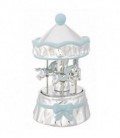 CARRUSEL MUSICAL CABALLITOS 10 X 18 AZUL B4167-02C