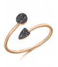 ANILLO ORO ROSA DIAM.NEGROS 0,04 CTS GA080OR.ML