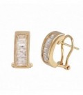 PENDIENTES CHAPADOS ORO CIERRE OMEGA G1922A