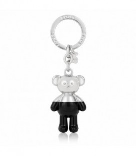 LLAVERO METAL TEDDY BEAR PLATEADO-NEGRO 195970341