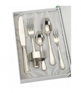 SET 5 CUBIERTOS Y SERVILLETERO ACERO GA4015B